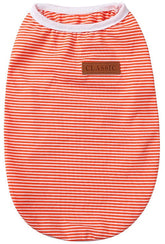 KUTKUT Classic Dog Striped Tshirt Puppy Clothes for Small Dogs, Stretchy Summer Cotton Cat Vest Doggy Tee Tank Top for Maltese, Bichon, Papillon, Pekingese